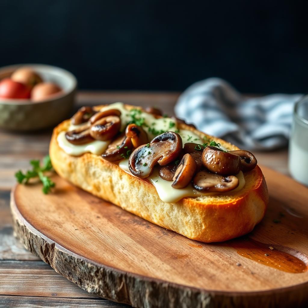 Zapiekanka z pieczarkami i serem